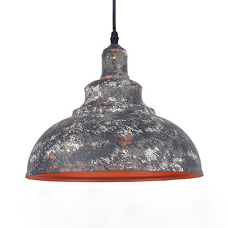 11.8" Wide Dome Hanging Lamp Vintage Industry Style Metal Pendant Light for Bedroom Living Room