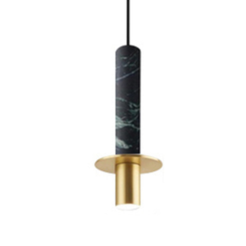 Contemporary Cylinder Pendant Ceiling Light Stone Kitchen Suspension Pendant Light