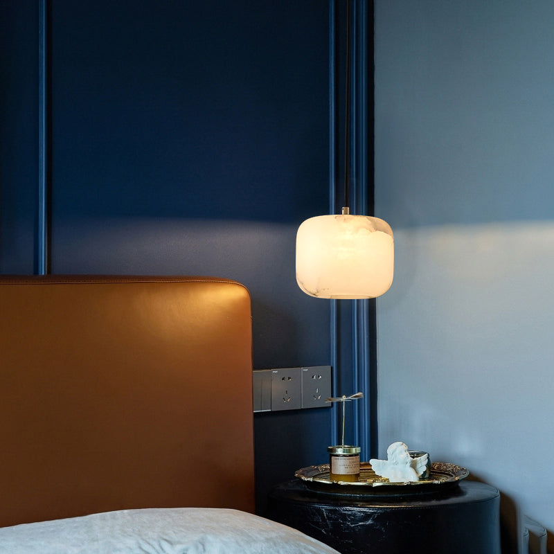 Stein schattierte hängende Leuchte zeitgenössischer Stil weißer Anhänger Beleuchtung