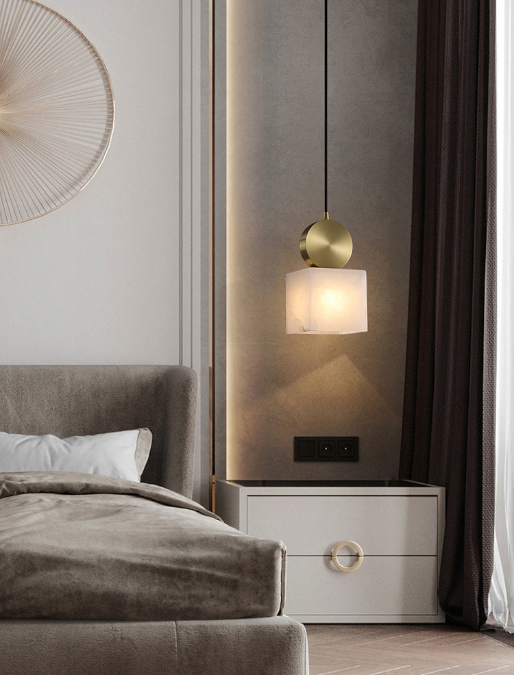 Stein schattierte hängende Leuchte zeitgenössischer Stil weißer Anhänger Beleuchtung