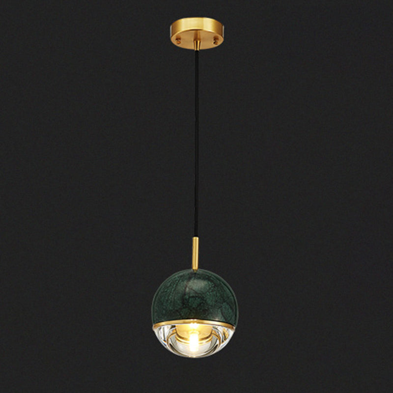 Modern Style Hanging Ceiling Light Global Suspension Pendant Light with Stone Shade
