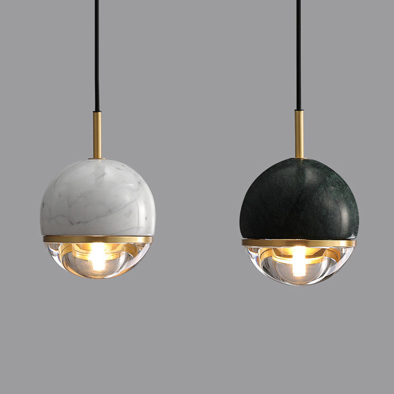Modern Style Hanging Ceiling Light Global Suspension Pendant Light with Stone Shade