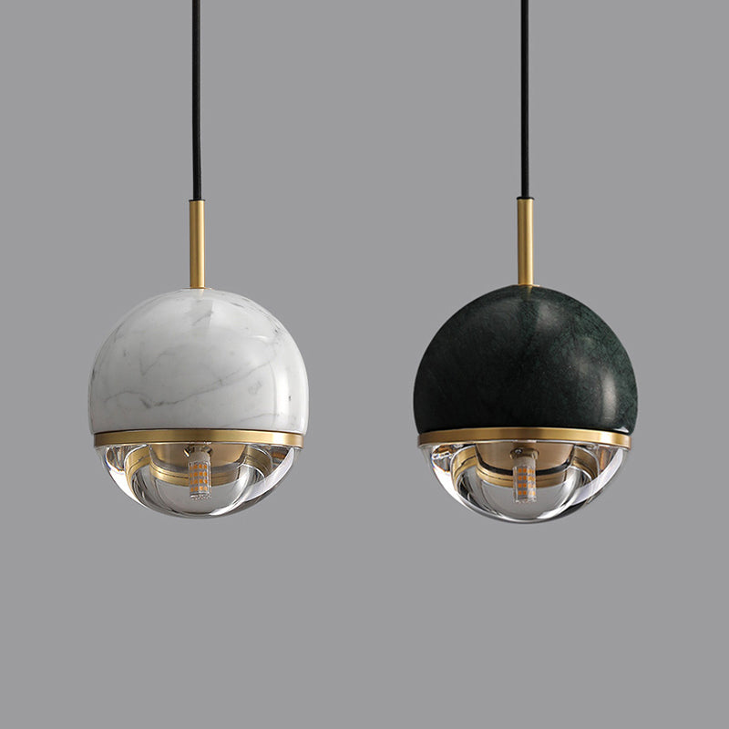 Modern Style Hanging Ceiling Light Global Suspension Pendant Light with Stone Shade
