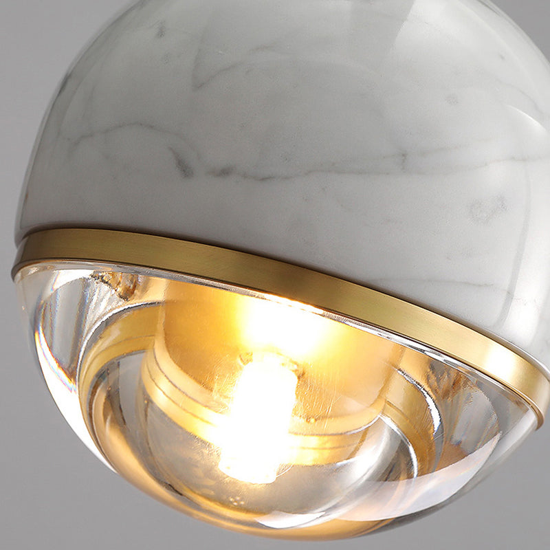 Modern Style Hanging Ceiling Light Global Suspension Pendant Light with Stone Shade