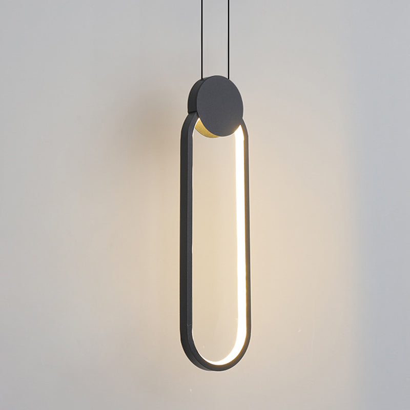 LED Slaapkamer Hanglamp Lichte armatuur eenvoud plafond hanger licht met geometrische metalen schaduw