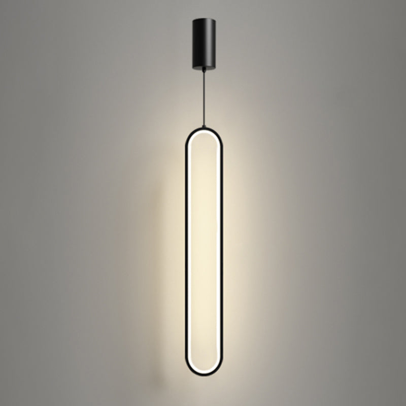 LED créatif moderne LED suspendu lampe en aluminium linéaire Lumière avec une teinte acrylique