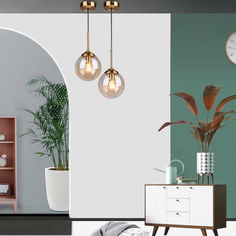 1 Globe Light Hanging Plafond Lights Industrial Style Glass Pendants Pending Lights For Restaurant