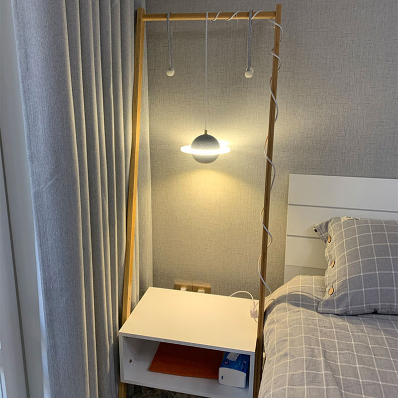 1 Light Planet Light Kit Modern Cement Hanging Light with Hanging Cord for Restaurant