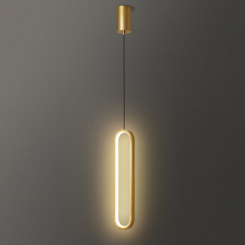 Koper LED lineair hanglampje in moderne luxe stijl acrylhangende lamp voor binnenruimtes