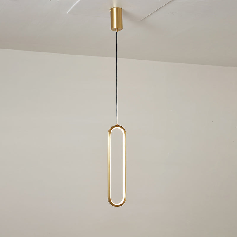 Koper LED lineair hanglampje in moderne luxe stijl acrylhangende lamp voor binnenruimtes