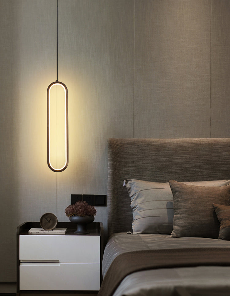 Koper LED lineair hanglampje in moderne luxe stijl acrylhangende lamp voor binnenruimtes
