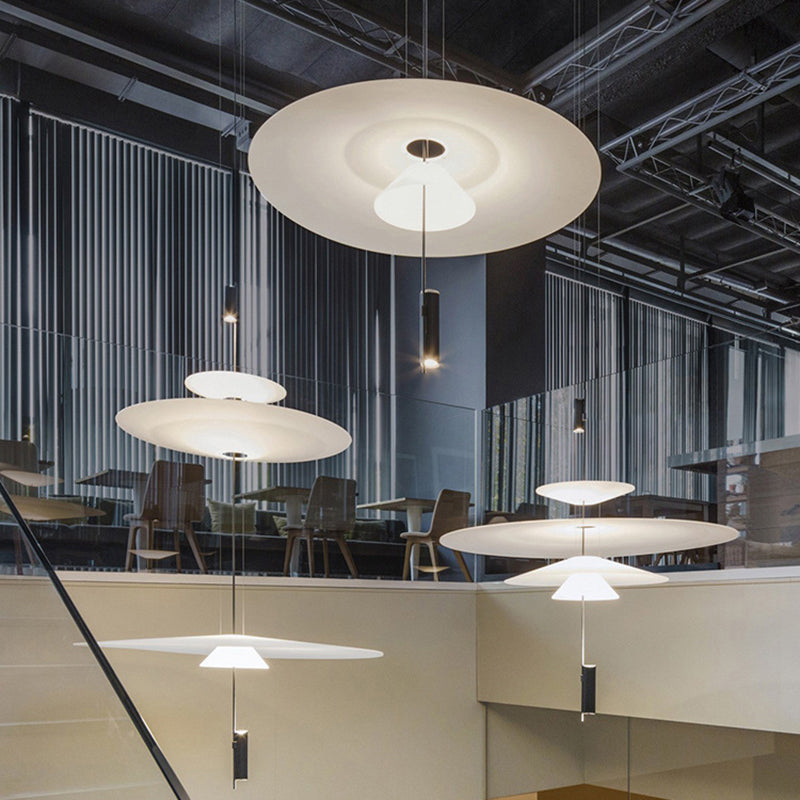 Postmodern Layered Hanging Lamp Fixture Metallic Dining Room Suspension Pendant Light