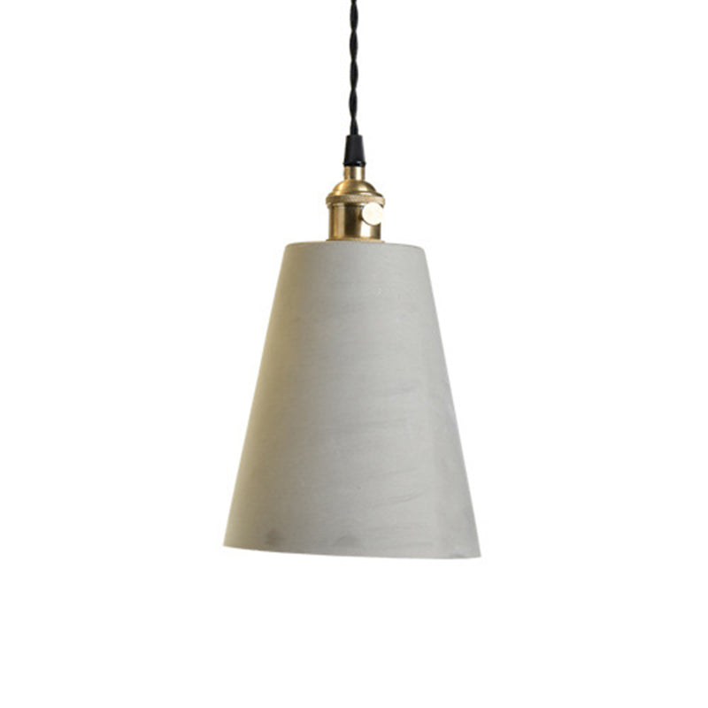 Contemporary Style Creative Cement Hanging Light Geometric Modeling 1-Light Pendant Lamp for Bedroom