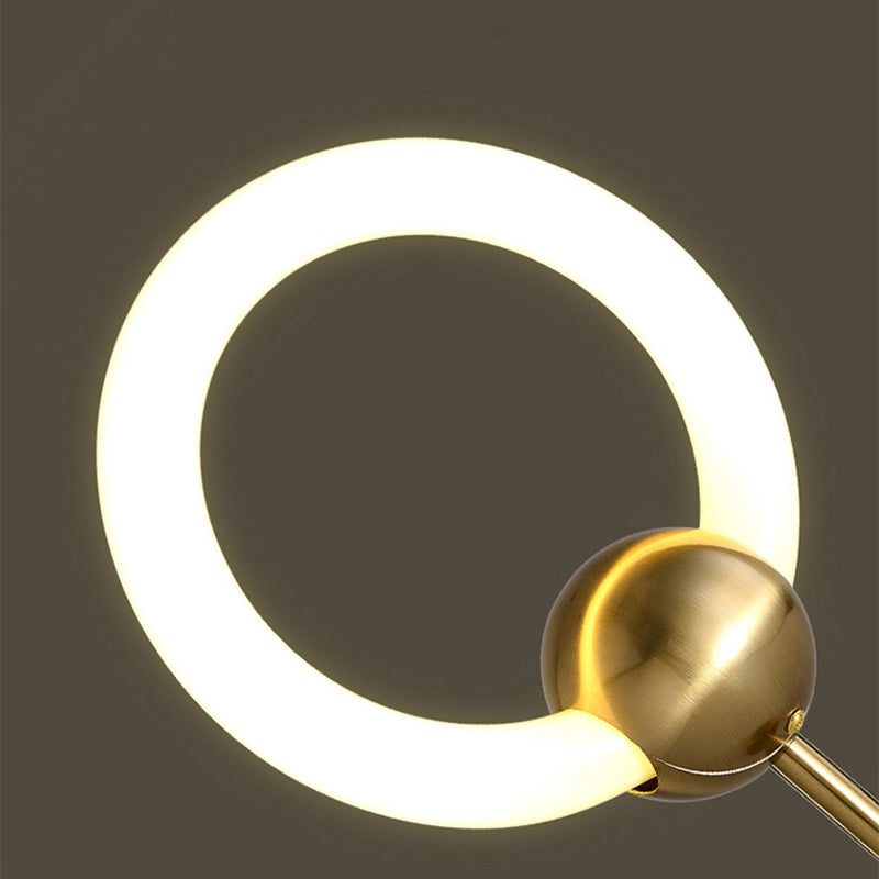 Suspension de suspension anneau lumière moderne de style moderne LED PLAN PLENDANT BLANC