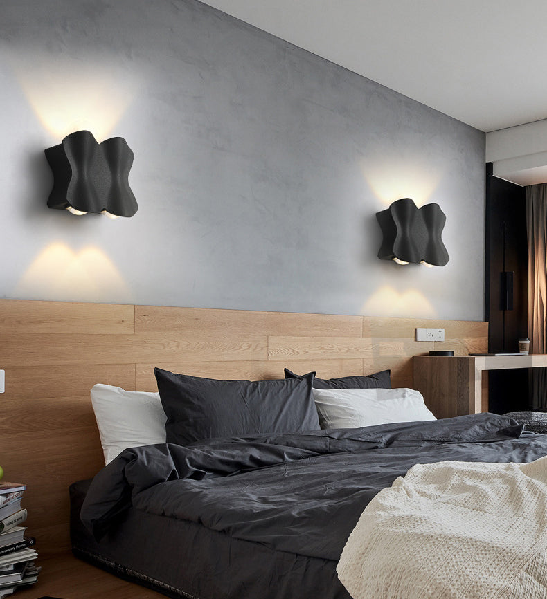 Matte Black Metal Simplicidad LED LECH LEAP LECHE MODERNA DEL ALTO MODERNO LUCHAS DE ACONCE