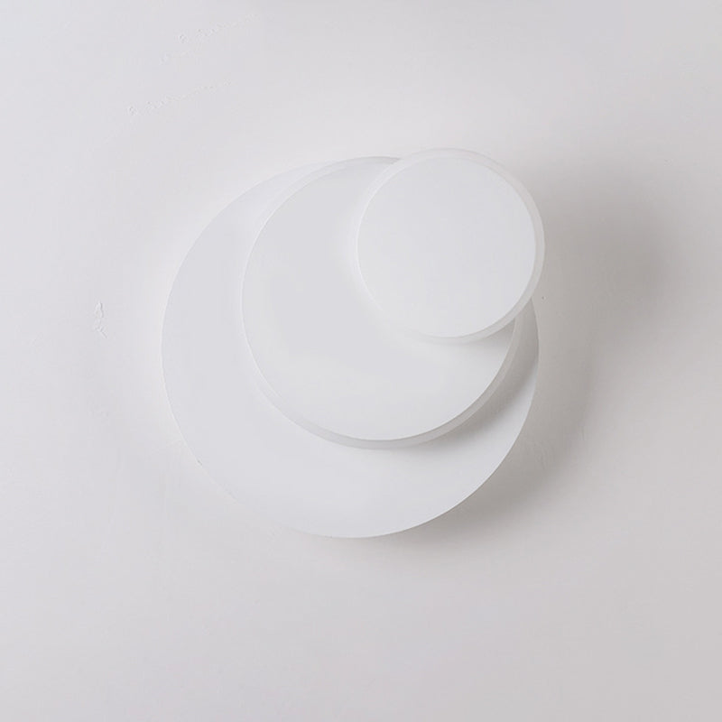 Lámpara de pared LED de estilo nórdico redondo de 3 capas 350 ° Luz de aplicador creativo de diseño creativo rotativo en blanco
