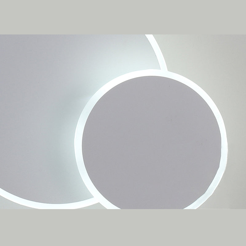 Lámpara de pared LED de estilo nórdico redondo de 3 capas 350 ° Luz de aplicador creativo de diseño creativo rotativo en blanco