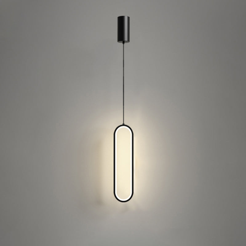 Aluminium LED Linear Pendant Light in Modern Concise Style Silica Gel Chandelier for Living Room