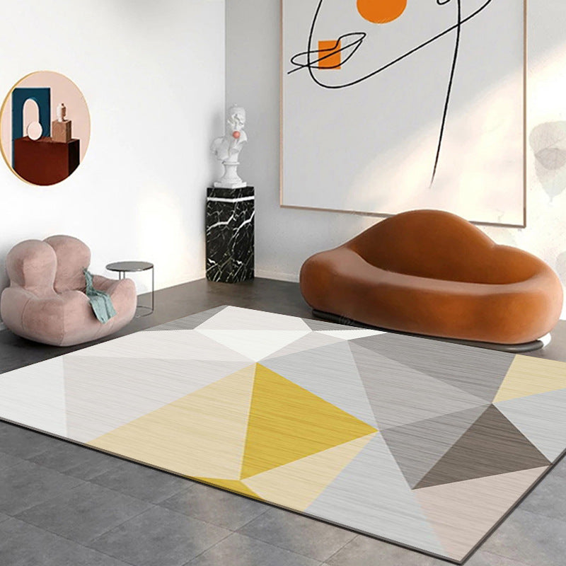 Modern Living Room Rug Graphic Indoor Rug Stain Resistant Area Carpet