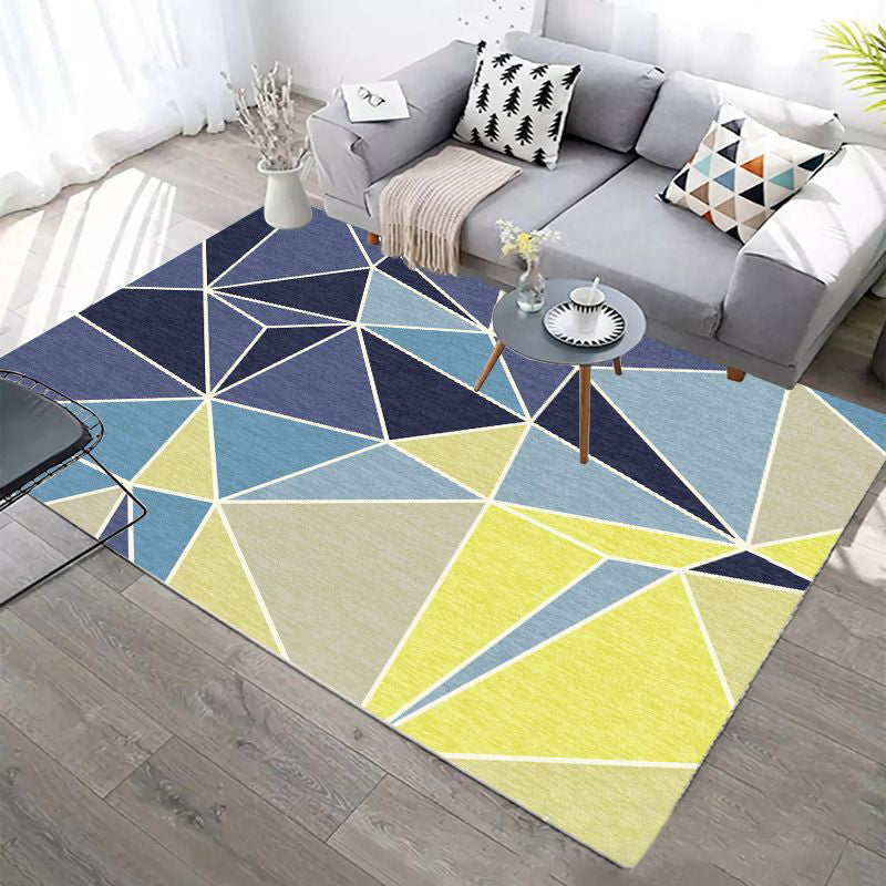 Modern Indoor Rug Graphic Carpet Anti-Slip Backing Rug for Living Room, Home Decoration