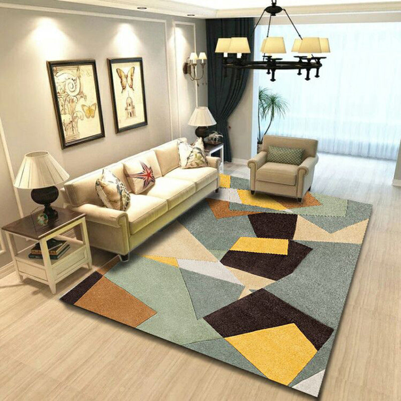 Nordic Modern Rug Geometric Area Carpet Washable Indoor Rug for Living Room, Home Office