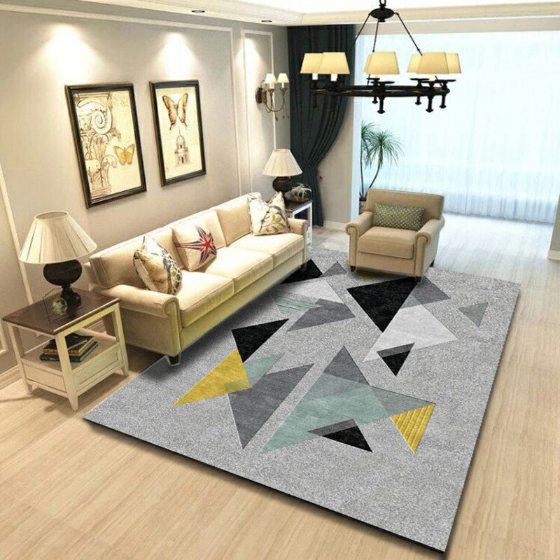 Nordic Modern Rug Geometric Area Carpet Washable Indoor Rug for Living Room, Home Office