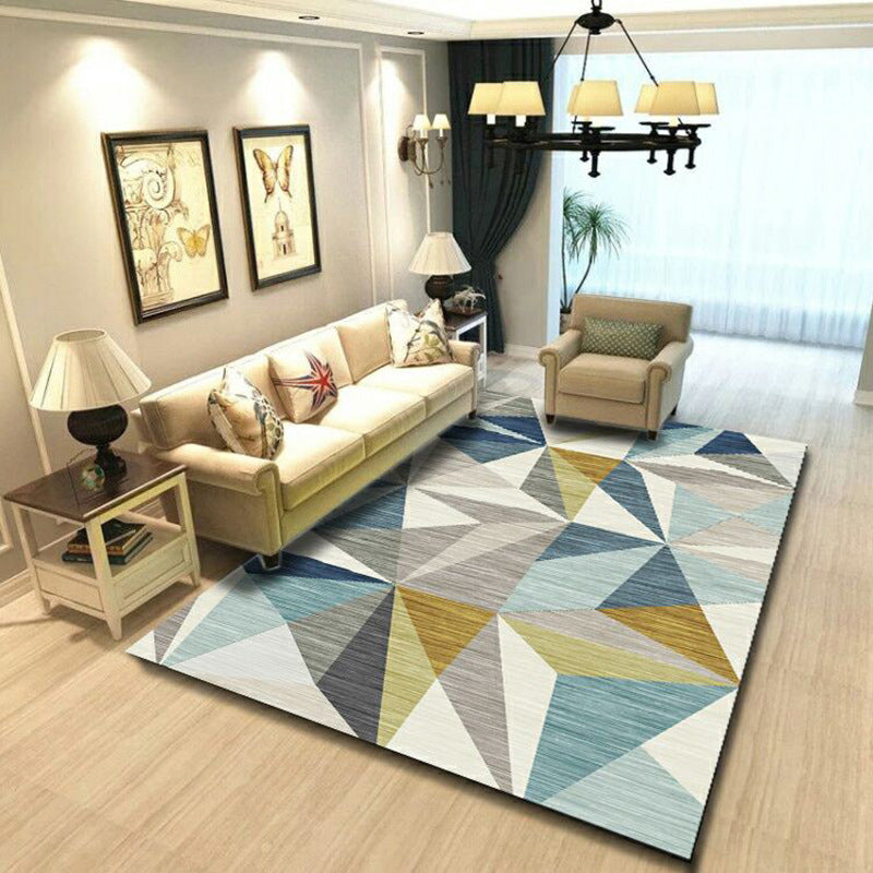 Nordic Modern Rug Geometric Area Carpet Washable Indoor Rug for Living Room, Home Office