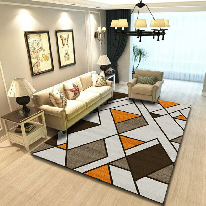 Nordic Modern Rug Geometric Area Carpet Washable Indoor Rug for Living Room, Home Office