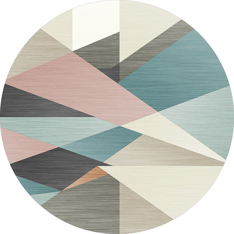 Nordic Geometric Indoor Rug Simple Polyester Carpet Washable Rug for Bedroom Decoration