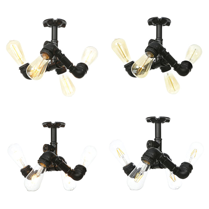 Techo Industrial Colgante Tubo Retro Tubo Ligero De Cristal Luz Hotel Ligero
