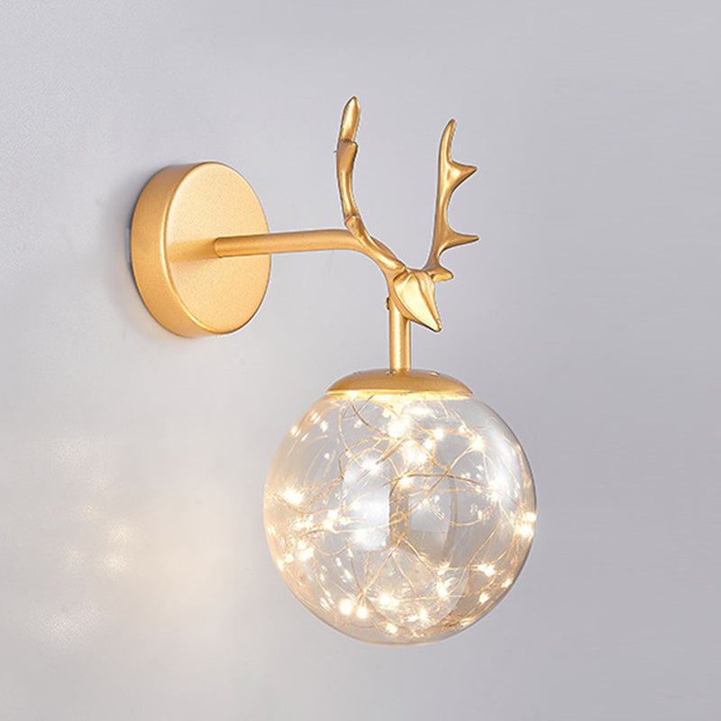 Nórdica Simplicidad Estilo Atletas Splicando Luz LED LED CADRLA Vidrio Globo Muro de montaje Luz para comedor de dormitorio