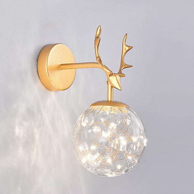 Nórdica Simplicidad Estilo Atletas Splicando Luz LED LED CADRLA Vidrio Globo Muro de montaje Luz para comedor de dormitorio