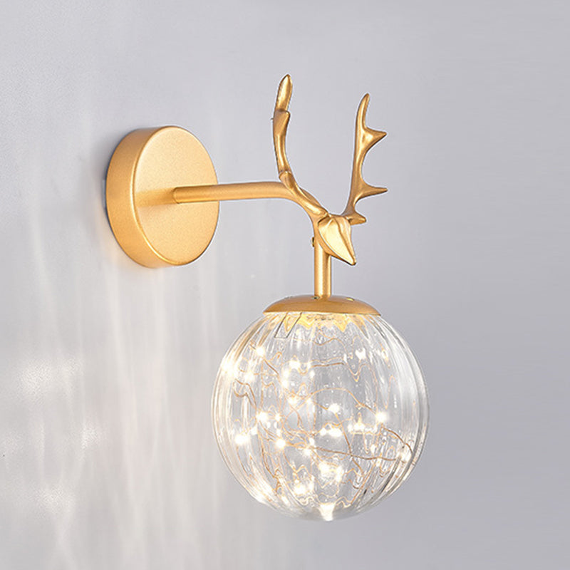 Nórdica Simplicidad Estilo Atletas Splicando Luz LED LED CADRLA Vidrio Globo Muro de montaje Luz para comedor de dormitorio