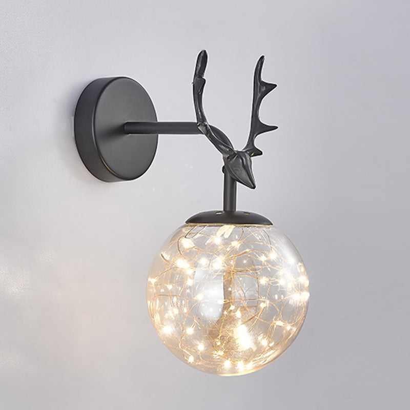 Nórdica Simplicidad Estilo Atletas Splicando Luz LED LED CADRLA Vidrio Globo Muro de montaje Luz para comedor de dormitorio