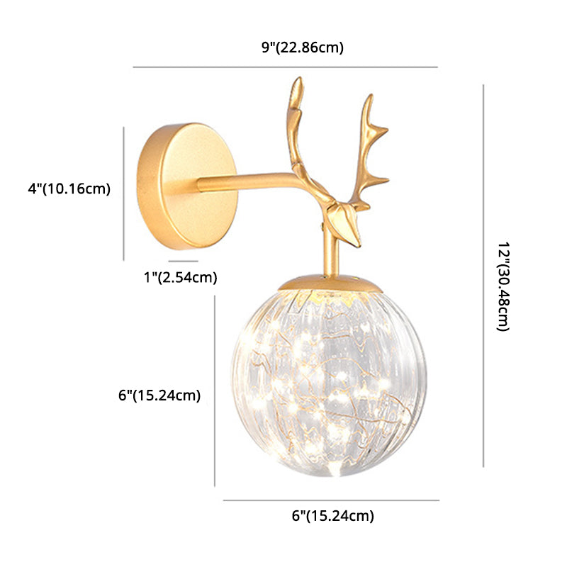 Nórdica Simplicidad Estilo Atletas Splicando Luz LED LED CADRLA Vidrio Globo Muro de montaje Luz para comedor de dormitorio