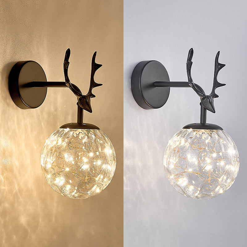 Nórdica Simplicidad Estilo Atletas Splicando Luz LED LED CADRLA Vidrio Globo Muro de montaje Luz para comedor de dormitorio