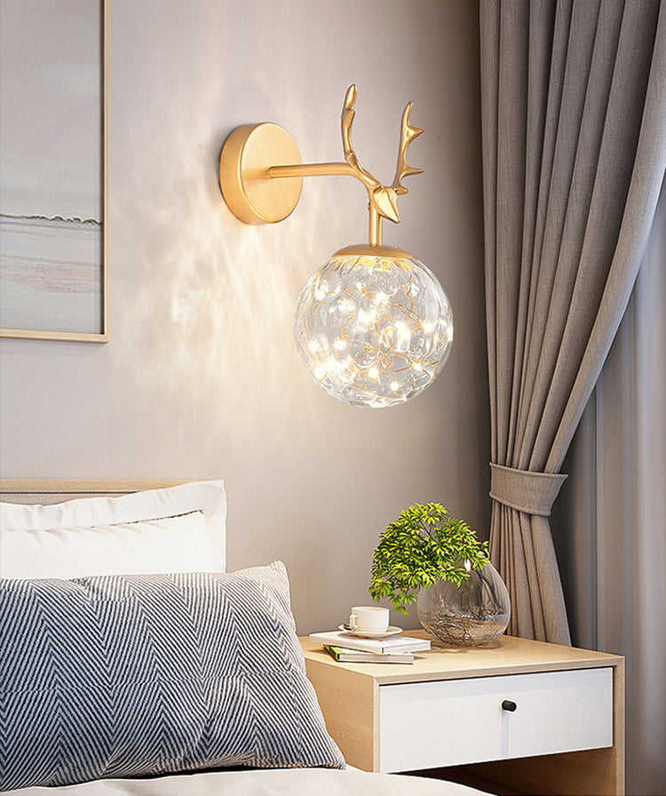 Nórdica Simplicidad Estilo Atletas Splicando Luz LED LED CADRLA Vidrio Globo Muro de montaje Luz para comedor de dormitorio