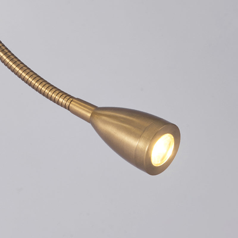 Vierkante stoffen schaduw eenvoud LED -leeslamp verstelbaar Spotlight Design Moderne Style SCONCE Lights