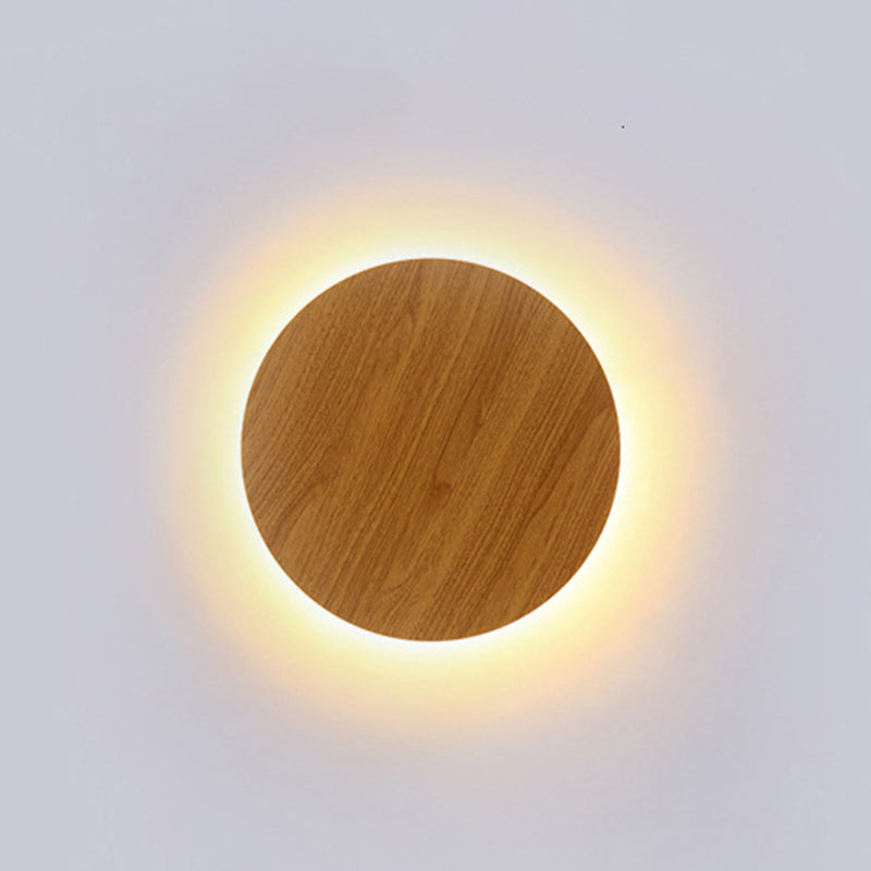 Round Simplicity Metal LED Wall Lamp Contemporary Style Staircase Corridor Sconce Lighting Fixture