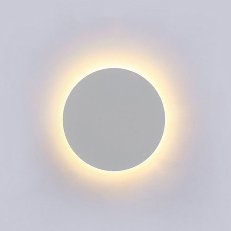 Round Simplicity Metal LED Wall Lamp Contemporary Style Staircase Corridor Sconce Lighting Fixture