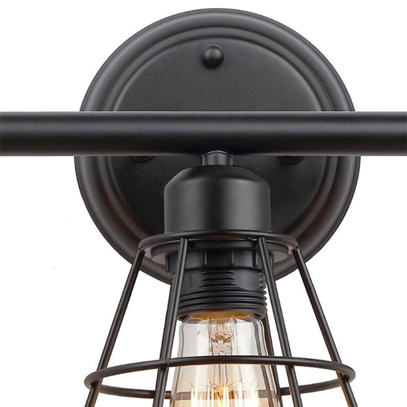 3 Leuchten Metallwandmontierte Leuchte Industrie -Diamantkäfigwandwandmontagewandleuchte für Bar