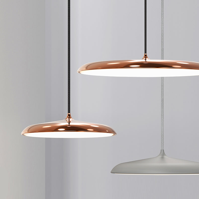 Comedor LED LED LIGHT LUCHE Simplicidad Lámpara colgante de techo con sombra de metal de disco