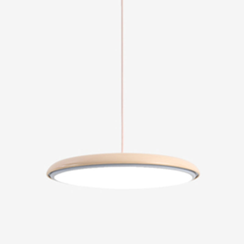 Comedor LED LED LIGHT LUCHE Simplicidad Lámpara colgante de techo con sombra de metal de disco