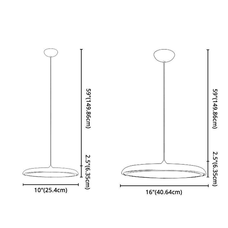 Comedor LED LED LIGHT LUCHE Simplicidad Lámpara colgante de techo con sombra de metal de disco