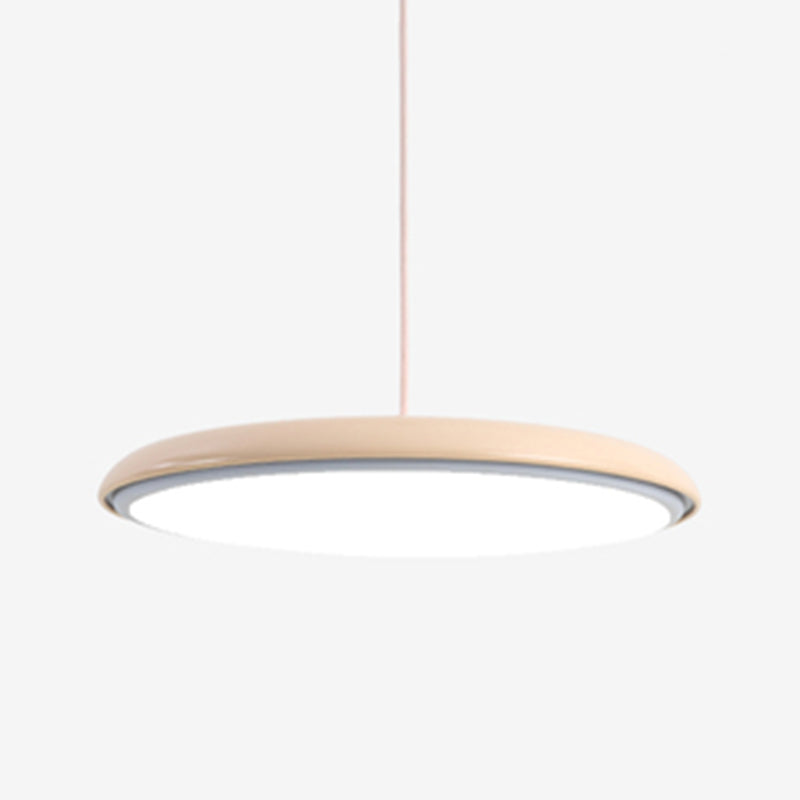 Comedor LED LED LIGHT LUCHE Simplicidad Lámpara colgante de techo con sombra de metal de disco