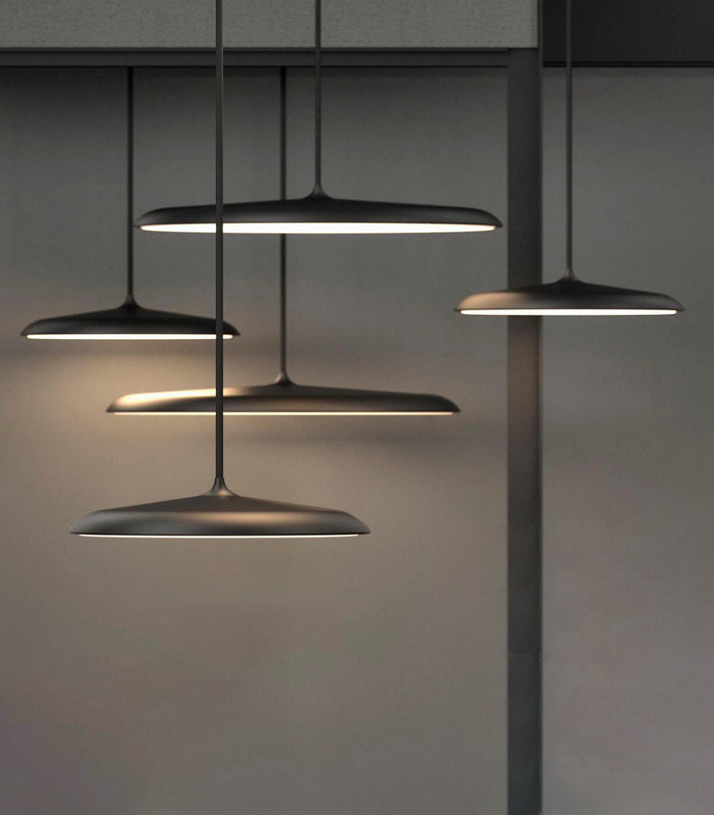 Comedor LED LED LIGHT LUCHE Simplicidad Lámpara colgante de techo con sombra de metal de disco