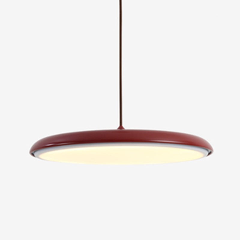 Comedor LED LED LIGHT LUCHE Simplicidad Lámpara colgante de techo con sombra de metal de disco