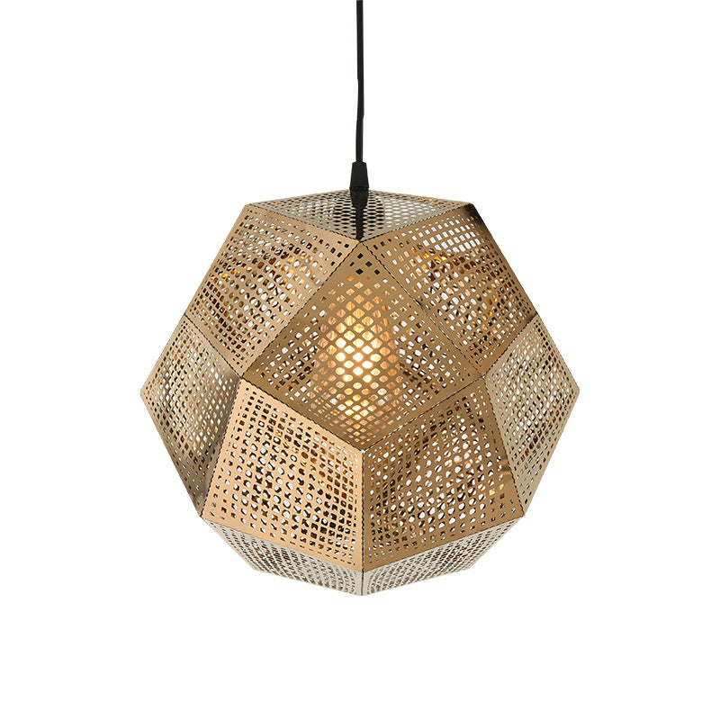 Modern Style Geometrical Hanging Light Kit Metal Restaurant Ceiling Pendant Light