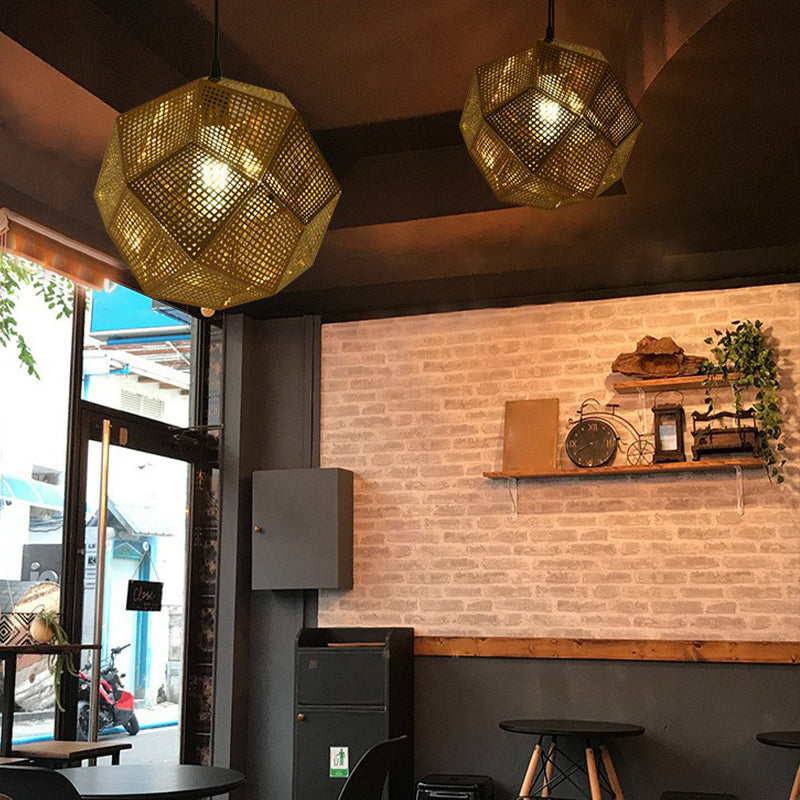 Modern Style Geometrical Hanging Light Kit Metal Restaurant Ceiling Pendant Light
