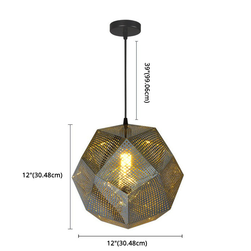 Modern Style Geometrical Hanging Light Kit Metal Restaurant Ceiling Pendant Light